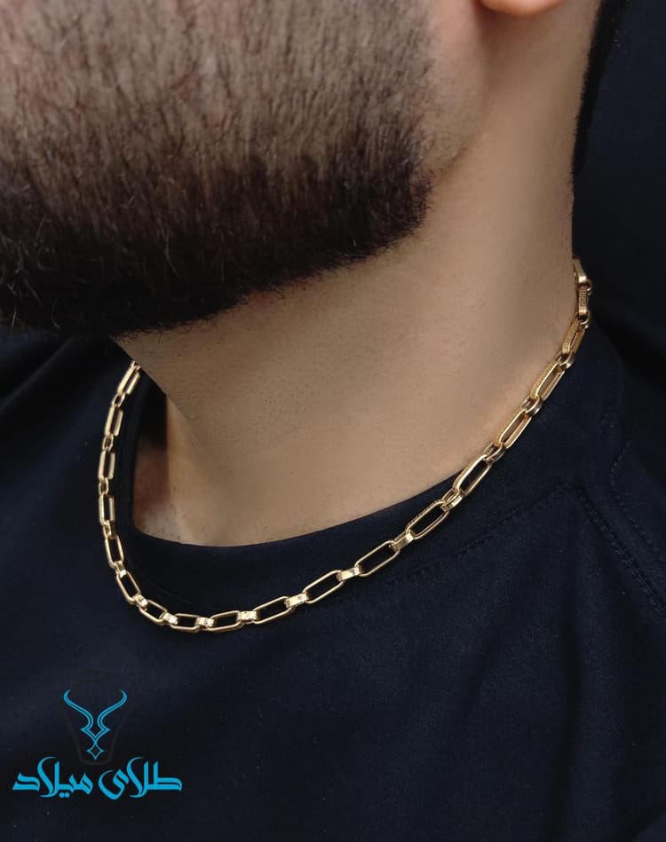 گردنبند طلا ورساچ کد11 · گردنبند مردانه طلا · 18 عیار · 9.56 گرم