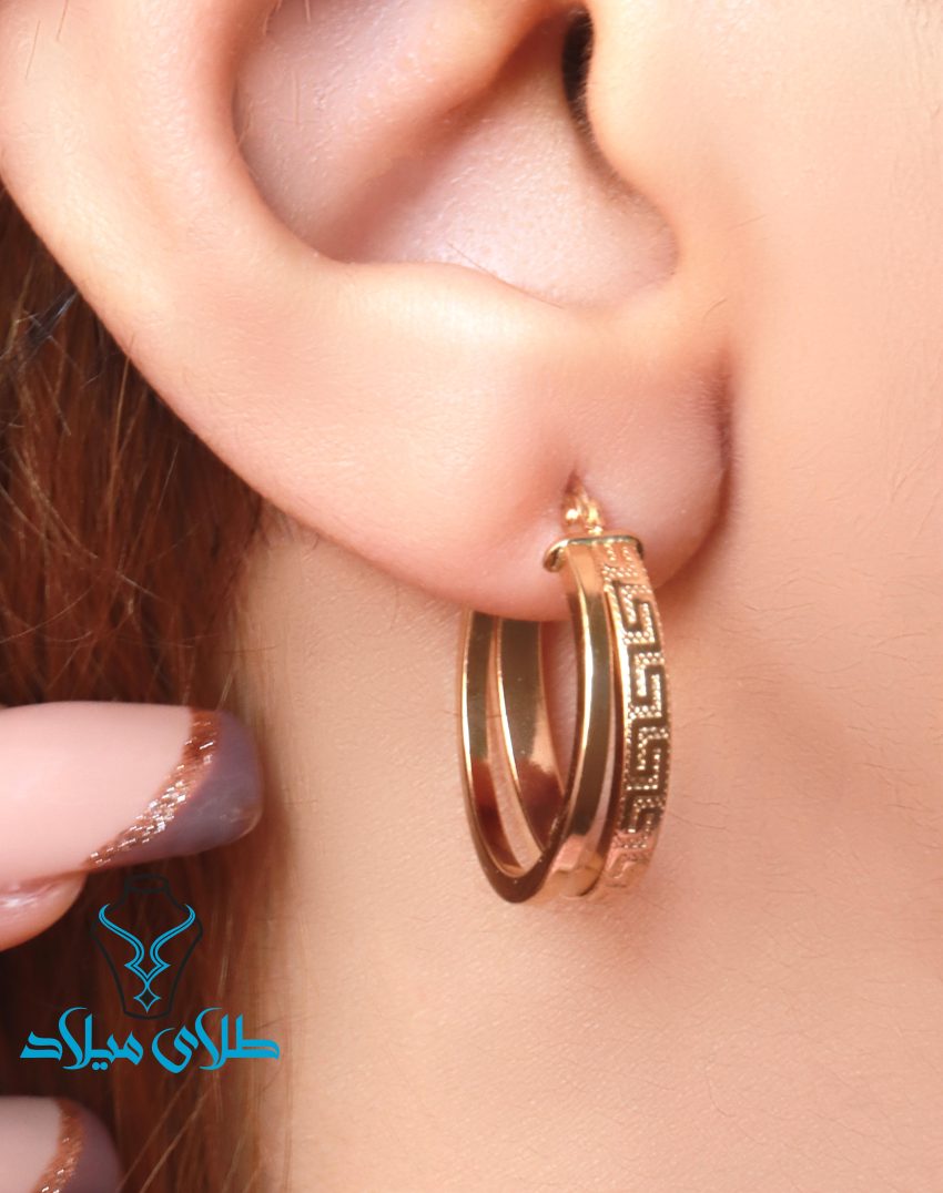 گوشواره حلقه‌ای ورساچ کد44 · گوشواره حلقه‌ ای