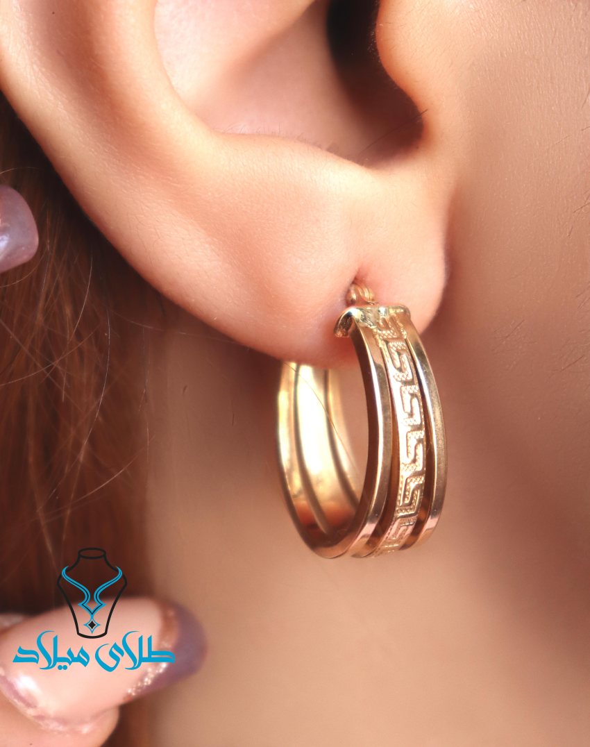 گوشواره حلقه‌ای ورساچ کد43 · گوشواره حلقه‌ ای
