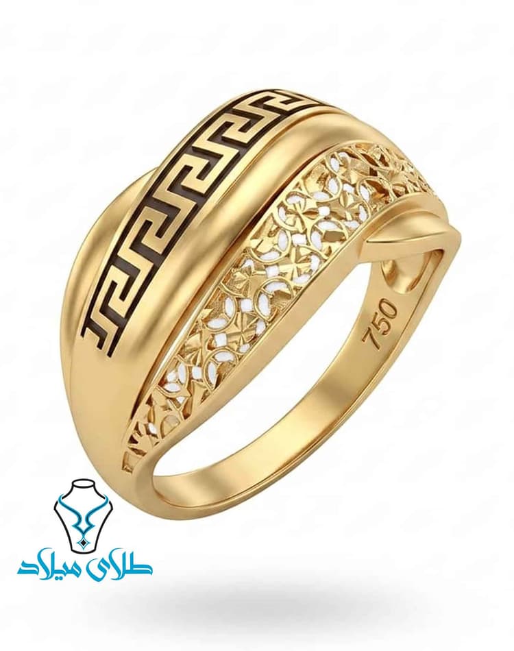 انگشتر ورساچ کد21 · انگشتر بدون نگین طلا · 18 عیار · 2.07 گرم