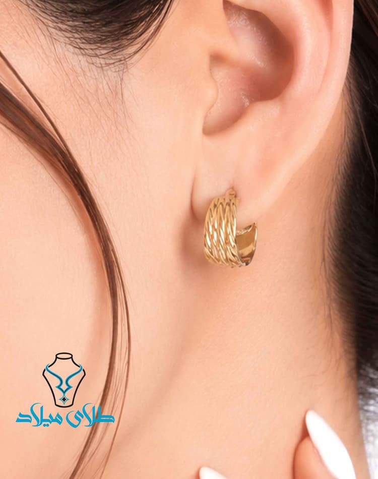 گوشواره حلقه ای یانا · گوشواره حلقه‌ ای · 18 عیار · 2.1 گرم