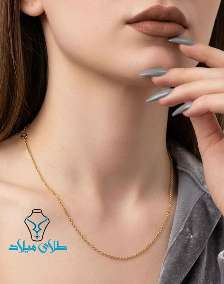زنجیر گردنی بیزمارک · زنجیر طلا مردانه · 18 عیار · 2.36 گرم