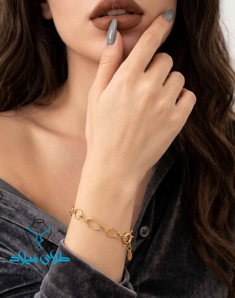 دستبند کد30 · دستبند زنجیری · 18 عیار · 2.86 گرم