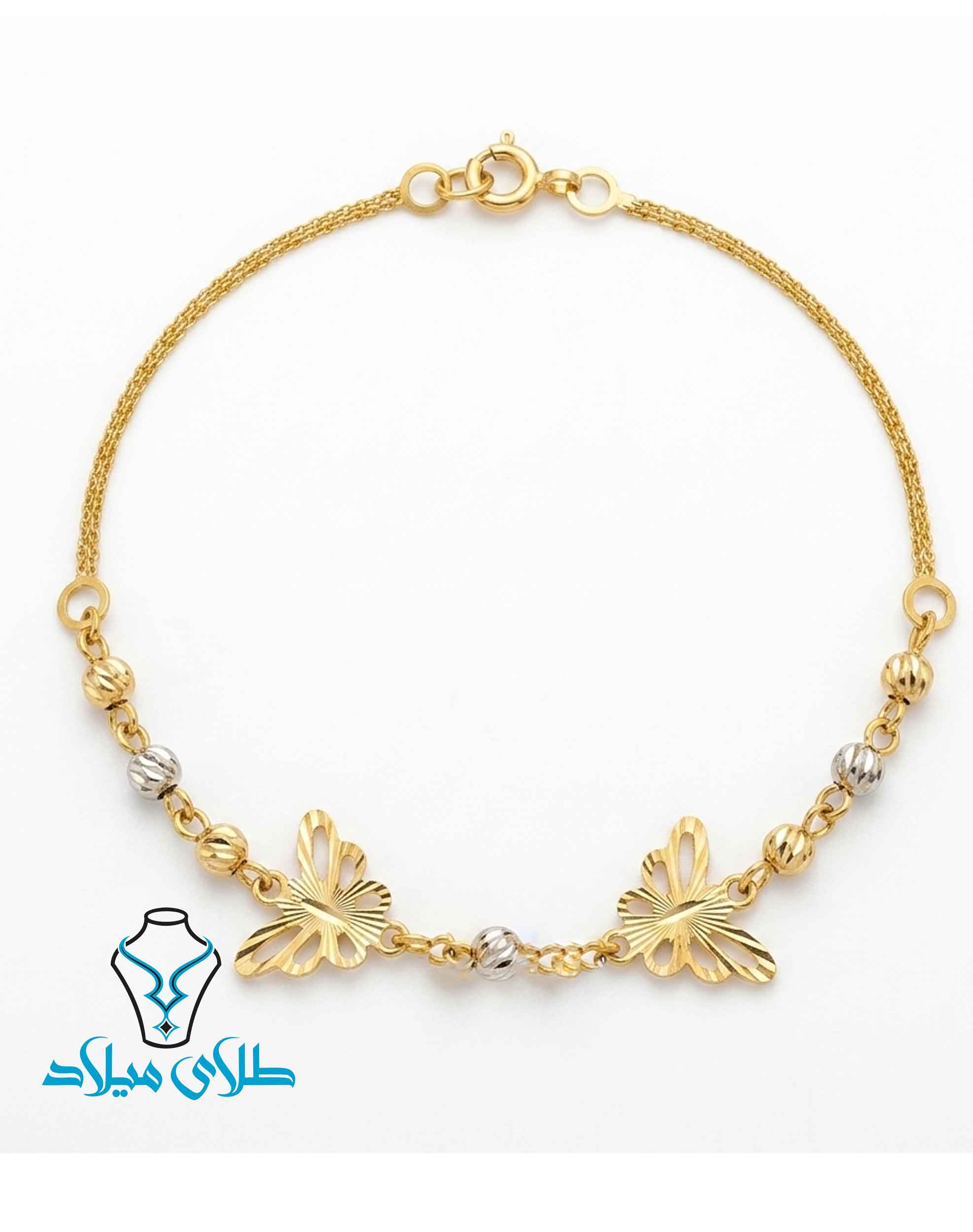 دستبند کد80 · دستبند مهره‌ ای طلا · 18 عیار · 2.83 گرم