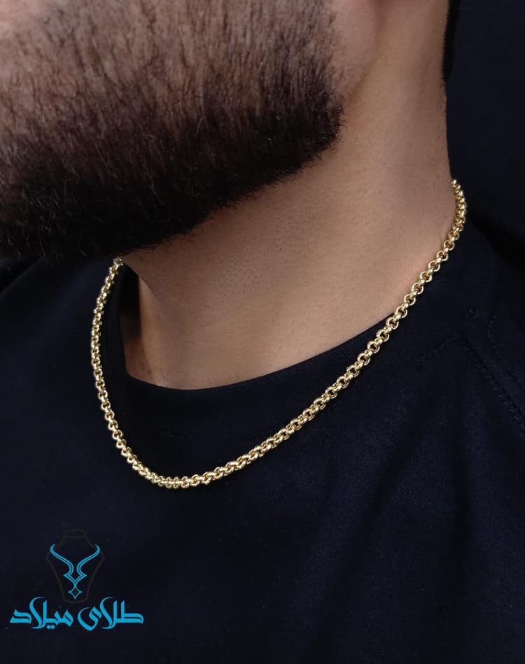 زنجیر کد15 · گردنبند مردانه طلا · 18 عیار · 8.16 گرم