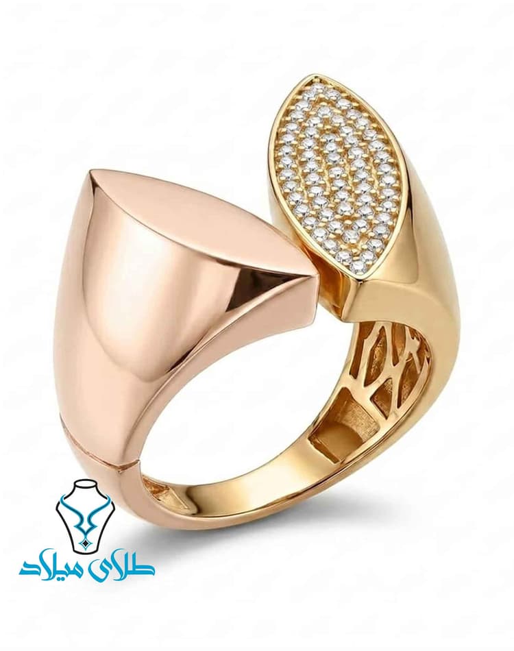 انگشتر طلا ژرفا · انگشتر نگین دار طلا · 18 عیار · 9.69 گرم