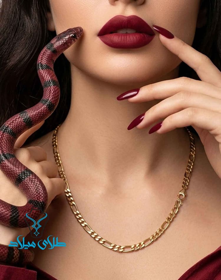 گردنبند فیگارو کد4 · گردنبند مردانه طلا · 18 عیار · 8.8 گرم