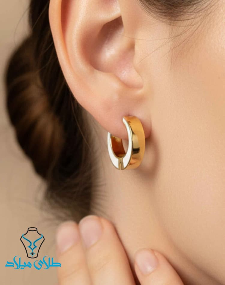 گوشواره حلقه ای کد24 · گوشواره حلقه‌ ای · 18 عیار · 5.59 گرم