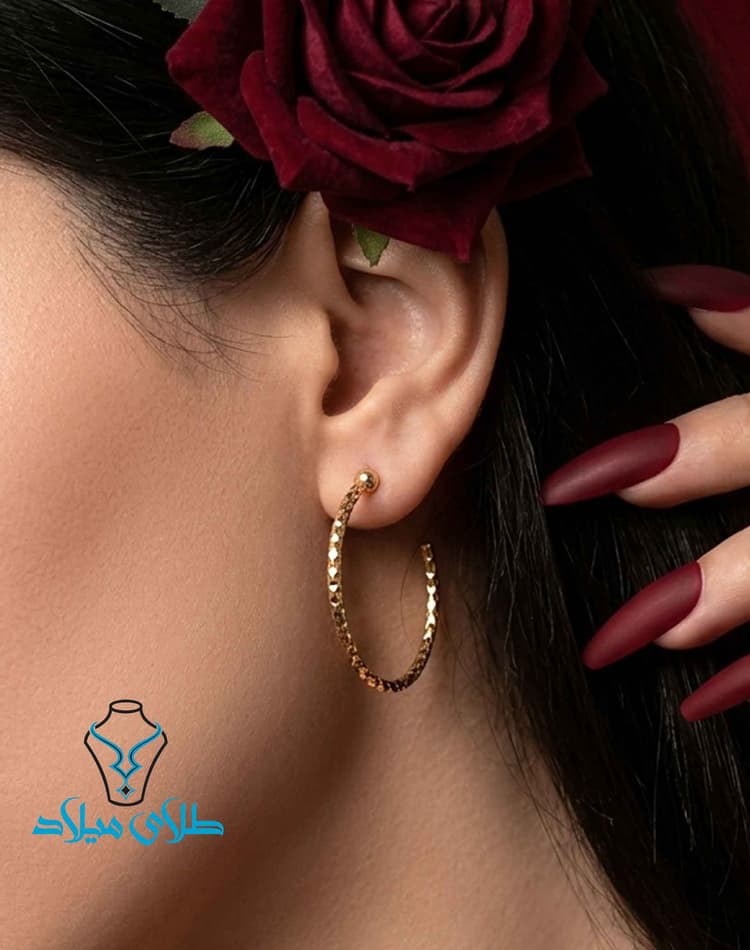 گوشواره حلقه ای کد62 · گوشواره حلقه‌ ای · 18 عیار · 2.16 گرم