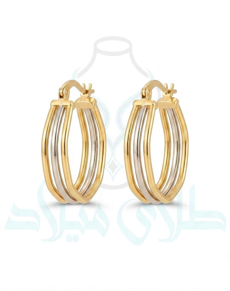 گوشواره حلقه ای کد71 · گوشواره حلقه‌ ای · 18 عیار · 2.43 گرم