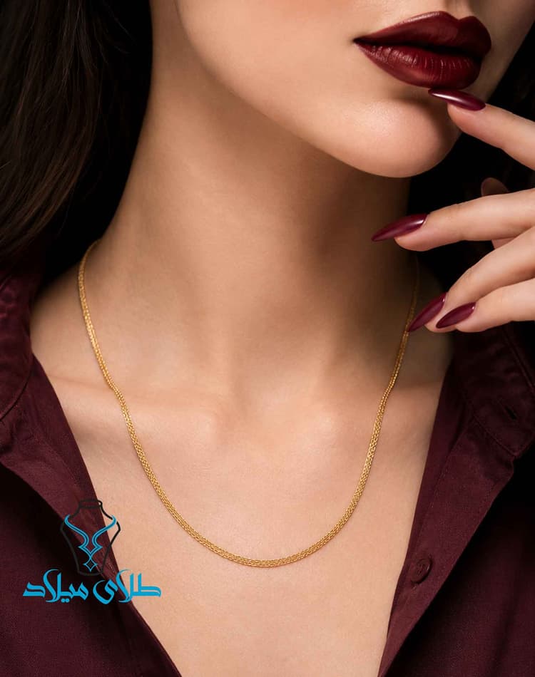 زنجیر گردنی میرو کد19 · زنجیر زنانه طلا · 18 عیار · 1.94 گرم
