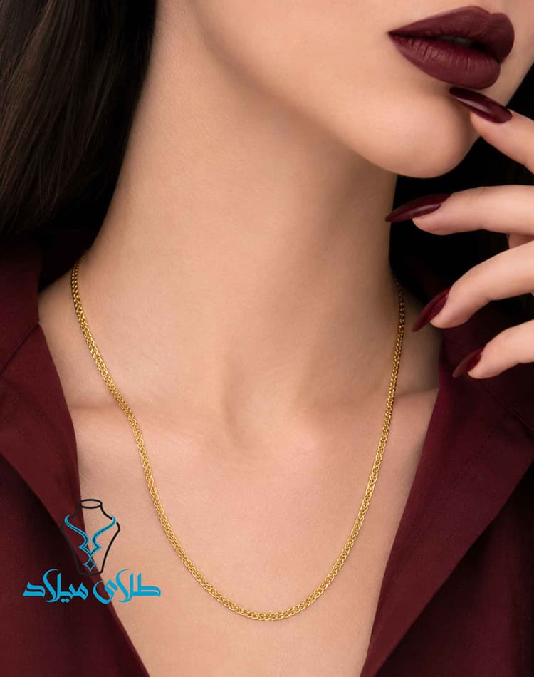 زنجیر گردنی میرو کد18 · زنجیر طلا مردانه · 18 عیار · 1.25 گرم