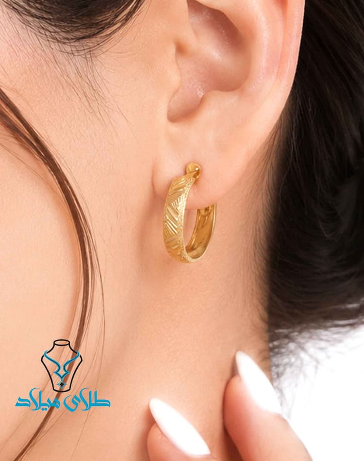 گوشواره حلقه ای نفس · گوشواره حلقه‌ ای · 18 عیار · 2.33 گرم