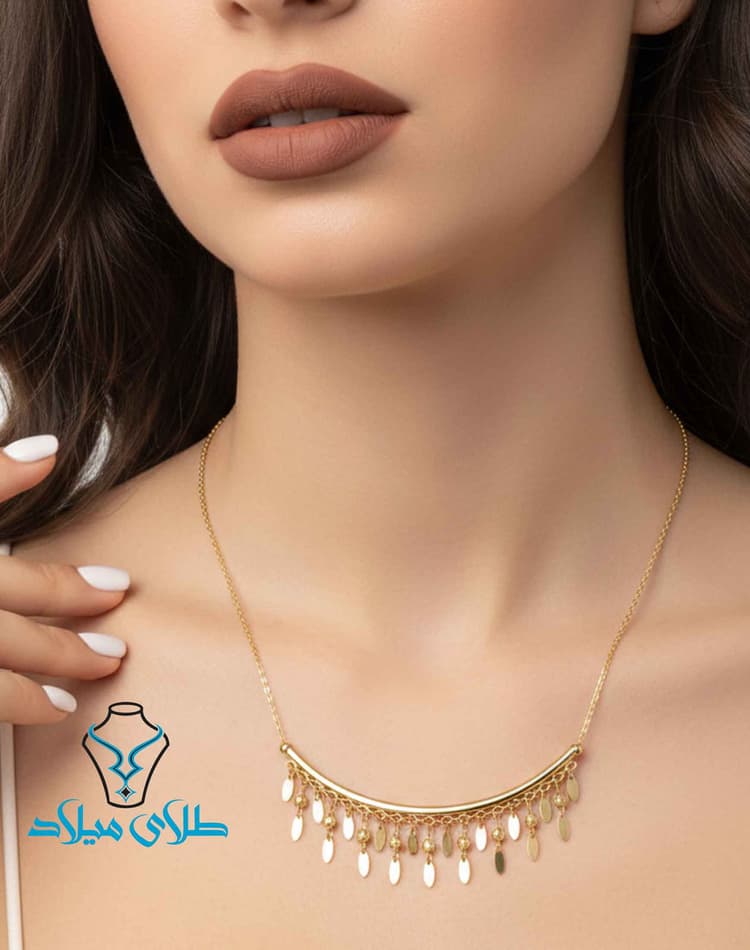 گردنبند کد44 · گردنبند پولکی · 18 عیار · 3.23 گرم