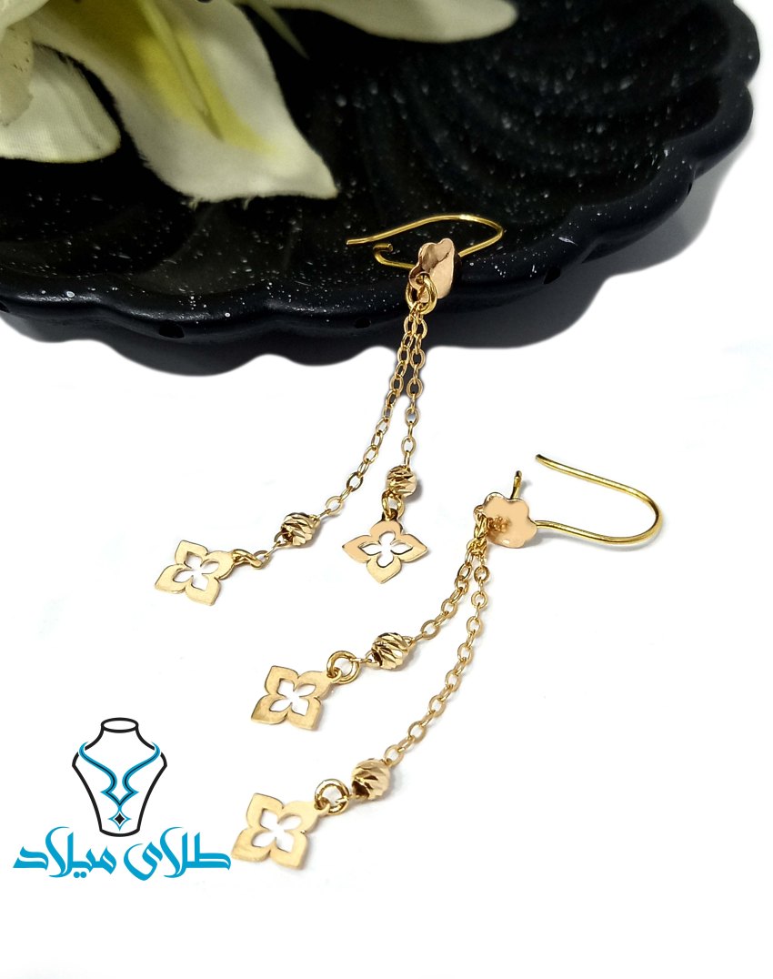 گوشواره آویز نیایش · گوشواره آویز طلا