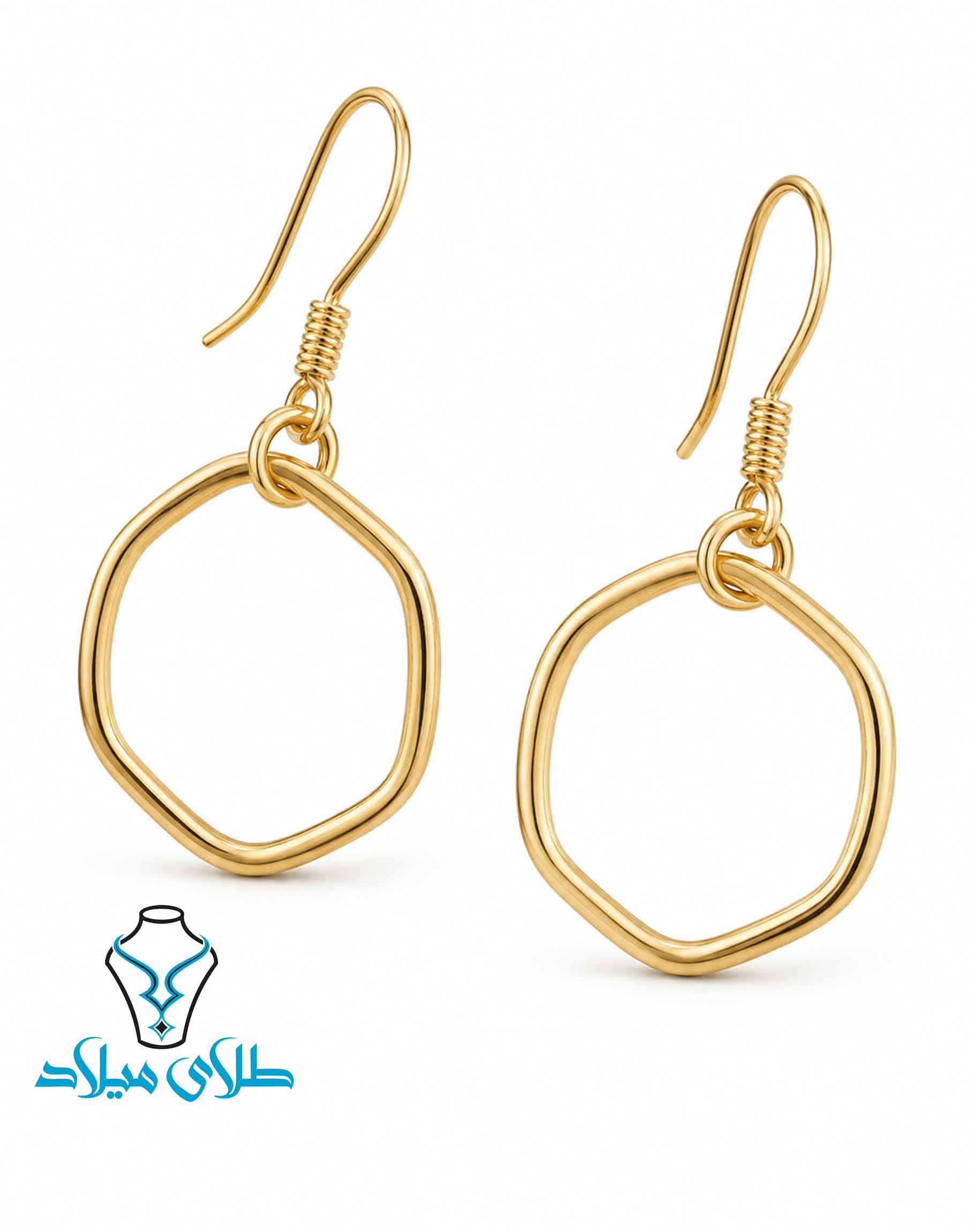 گوشواره آویز کد47 · گوشواره آویز طلا · 18 عیار · 1.42 گرم