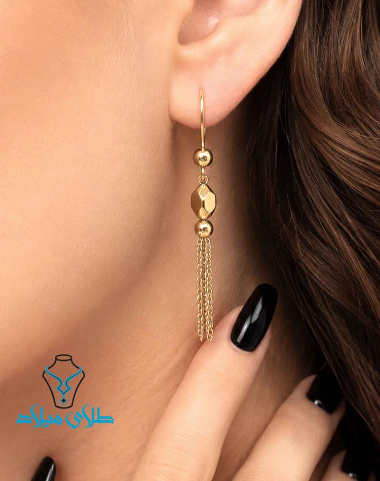 گوشواره آویز سوگند · گوشواره آویز طلا · 18 عیار · 3.12 گرم