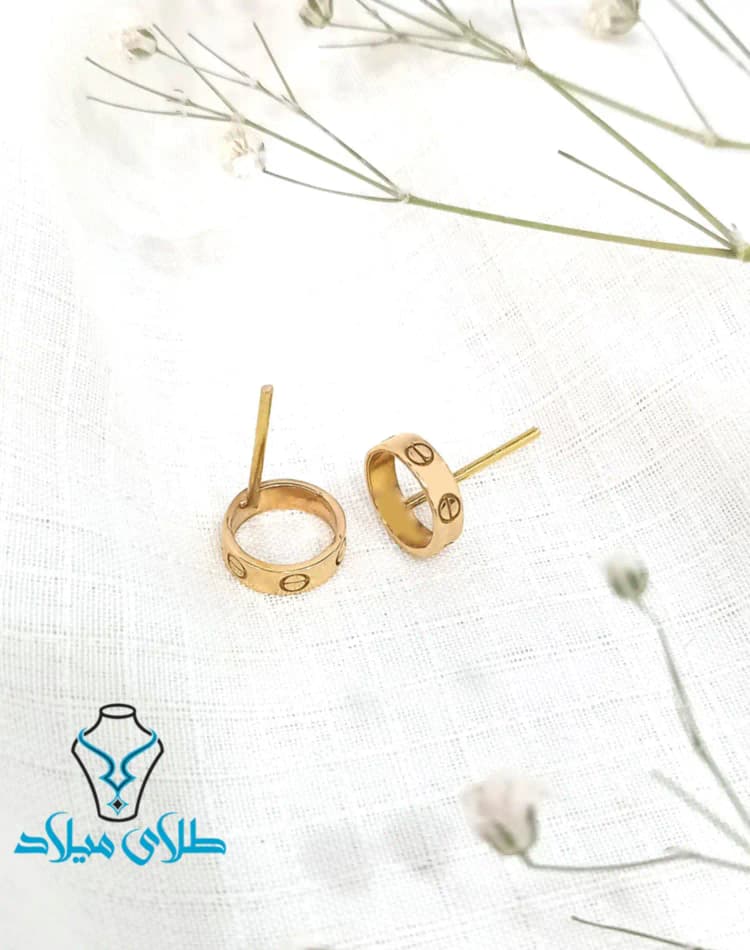 گوشواره میخی کارتیه · گوشواره میخی · 18 عیار · 2.11 گرم