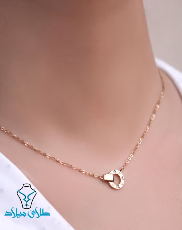 گردنبند لویی ویتون کد3 · گردنبند مینیمال طلا · 18 عیار · 2.75 گرم