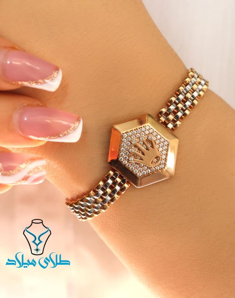 دستبند طلا رولکس کد2 · دستبند طلای رولکس · 18 عیار · 18.88 گرم