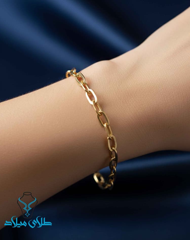 دستبند اسپرت کد55 · دستبند زنجیری · 18 عیار · 1.83 گرم