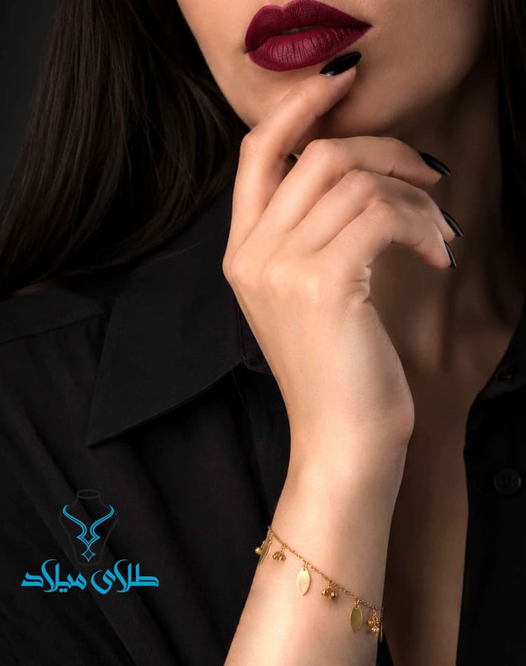 دستبند کد77 · دستبند زنجیری · 18 عیار · 2.55 گرم