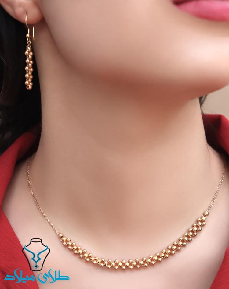 نیم ست آلبرنادو کد1 · نیم ست طلا بدون نگین · 18 عیار · 9.95 گرم