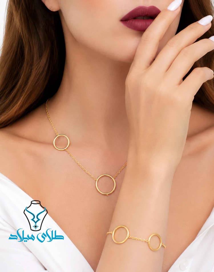 نیم ست کد6 · نیم ست طلا بدون نگین · 18 عیار · 3.04 گرم