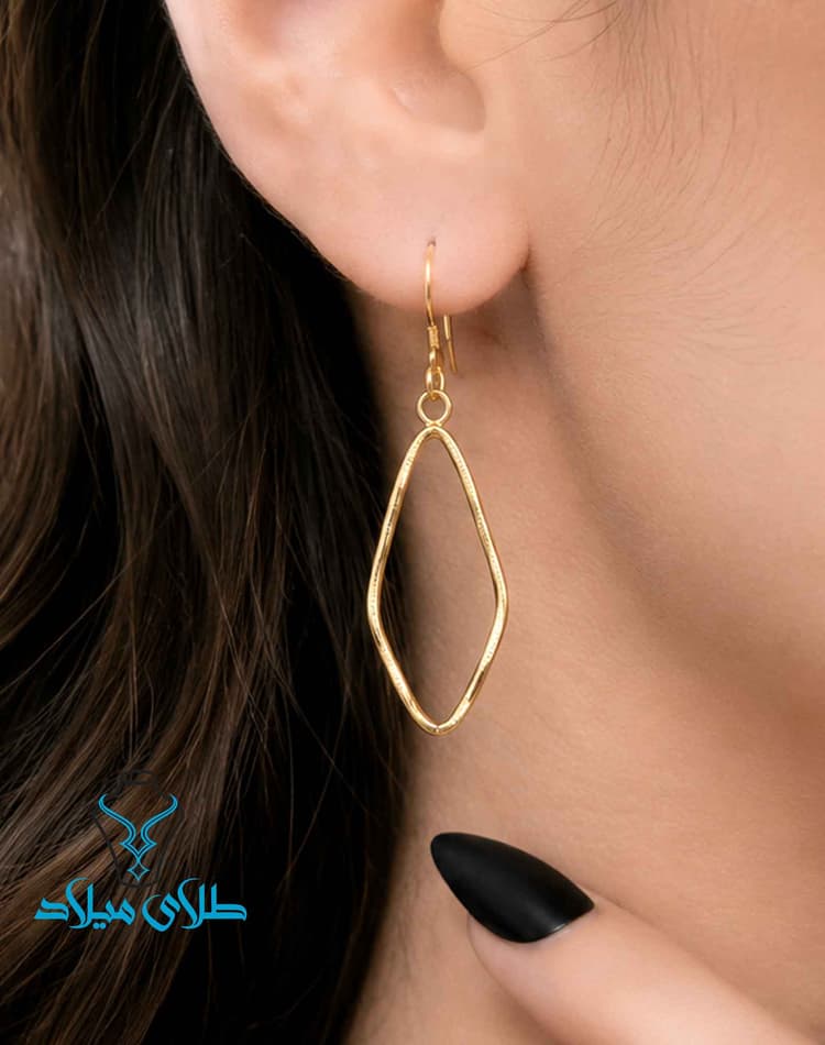 گوشواره آویز کد27 · گوشواره آویز طلا · 18 عیار · 1.98 گرم