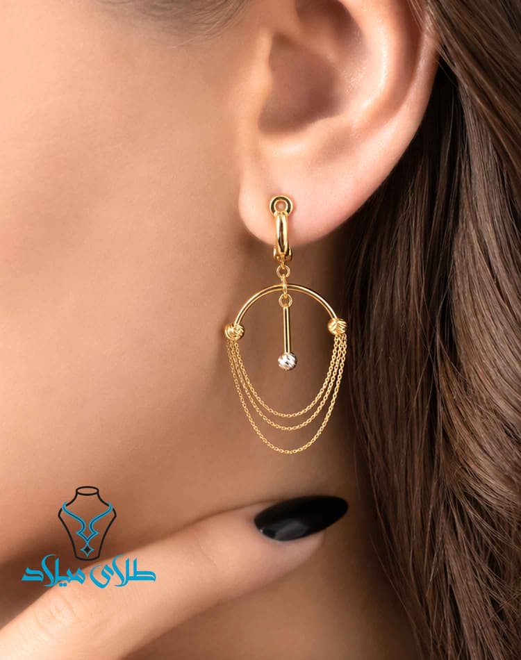 گوشواره آویز کد28 · گوشواره آویز طلا · 18 عیار · 5.7 گرم