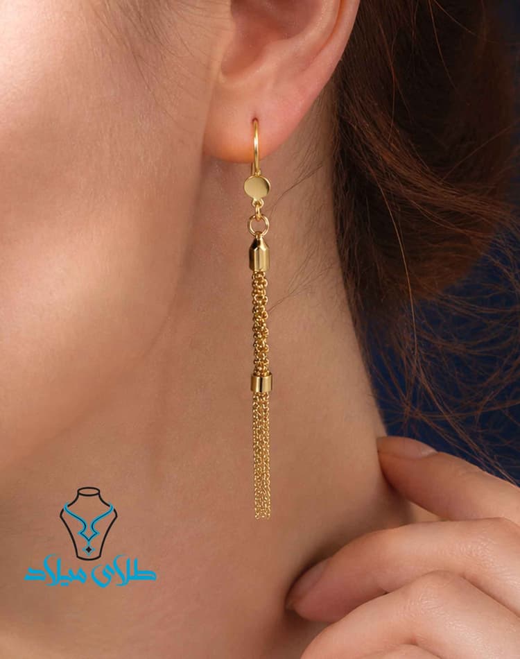 گوشواره آویز کد37 · گوشواره آویز طلا · 18 عیار · 5.45 گرم