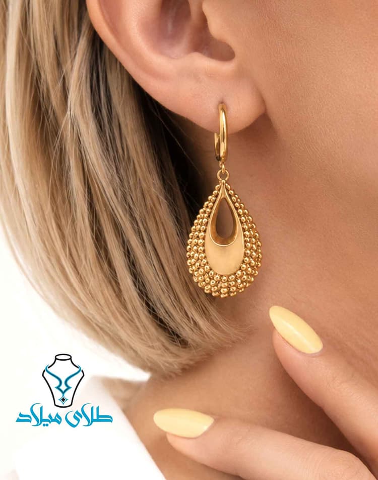 گوشواره آویز کد46 · گوشواره آویز طلا · 18 عیار · 4.99 گرم