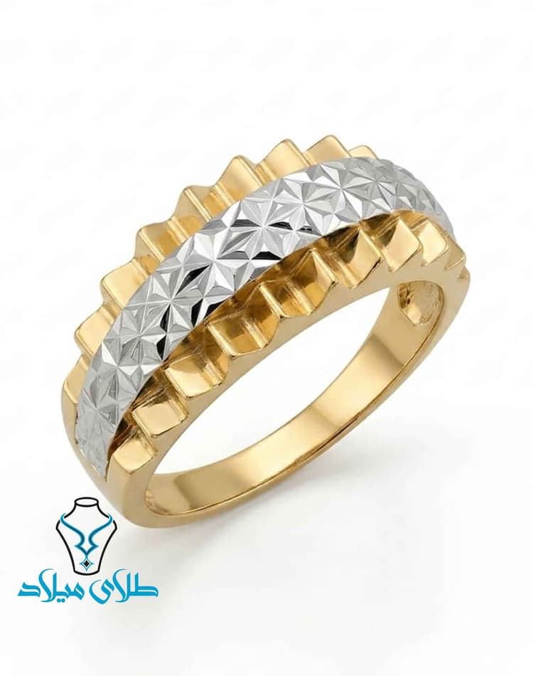 انگشتر کد190 · انگشتر بدون نگین طلا · 18 عیار · 3.26 گرم