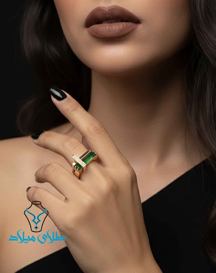 انگشتر کد217 · انگشتر نگین دار طلا · 18 عیار · 5.19 گرم
