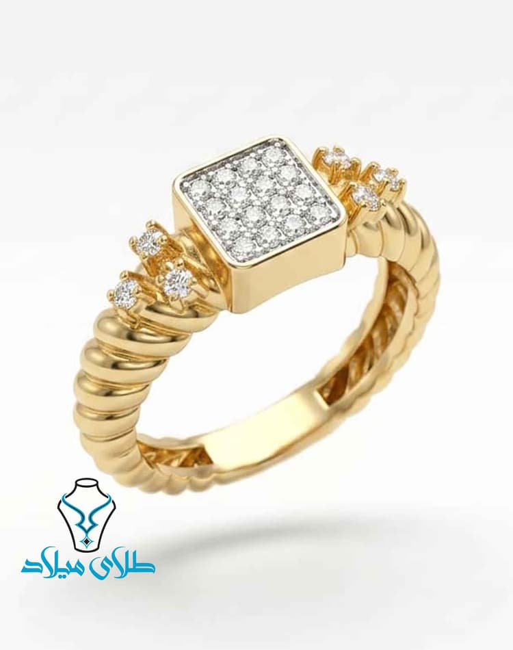 انگشتر کد243 · انگشتر نگین دار طلا · 18 عیار · 4.44 گرم