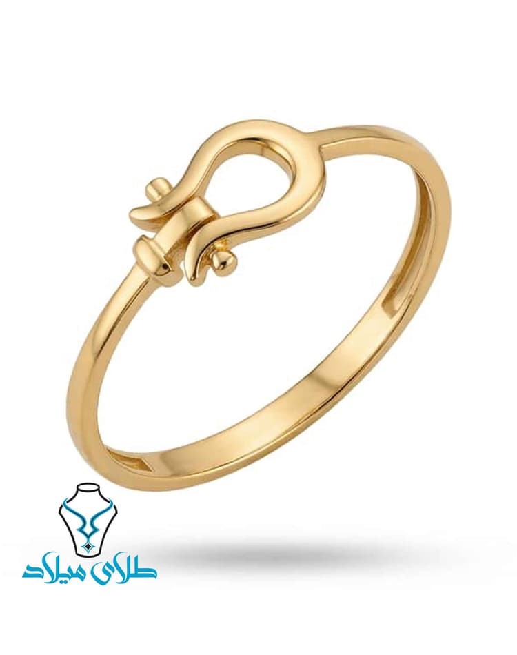 انگشتر فرد کد1 · انگشتر مینیمال طلا · 18 عیار · 0.75 گرم