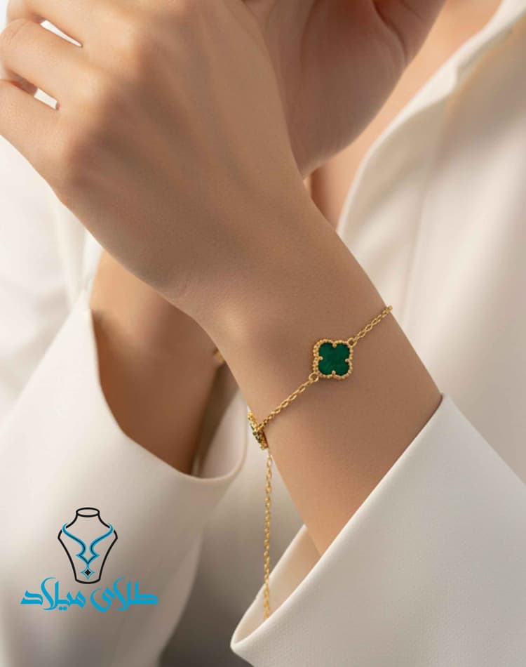 دستبند ونکلیف کد32 · دستبند زنجیری · 18 عیار · 2.02 گرم