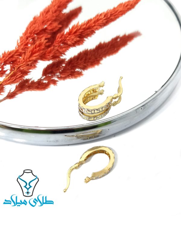 گوشواره حلقه‌ای ورساچ کد23 - Image 3