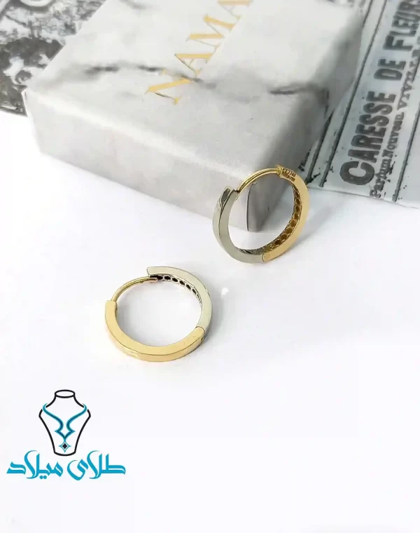 خرید آنلاین گوشواره حلقه ای از وب سایت طلای میلاد زر