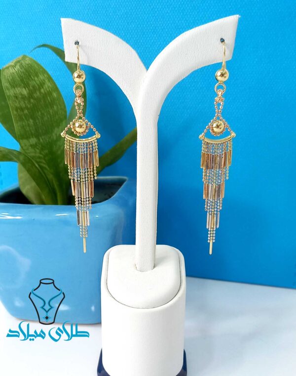 خرید آنلاین گوشواره آویز از وب سایت طلای میلاد زر