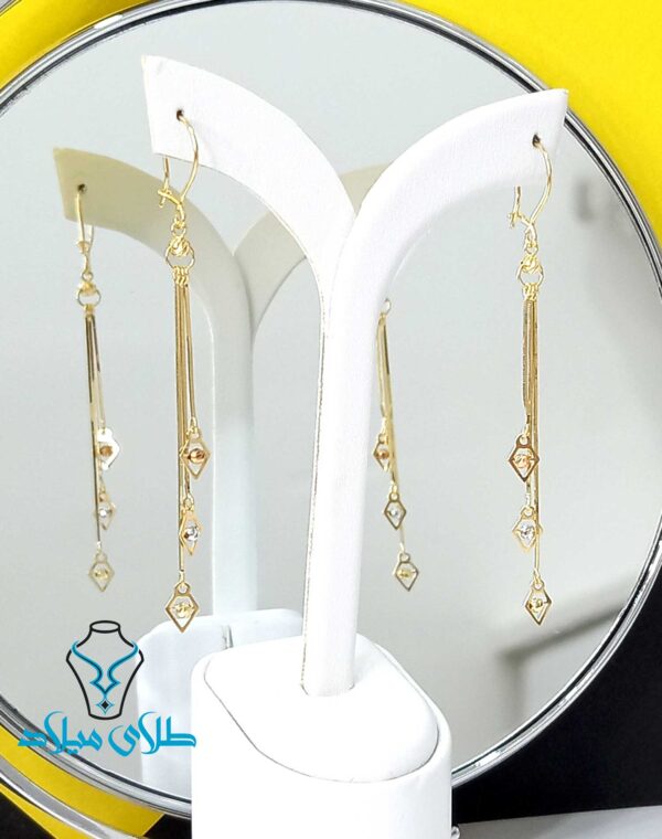 خرید آنلاین گوشواره آویز از وب سایت طلای میلاد زر