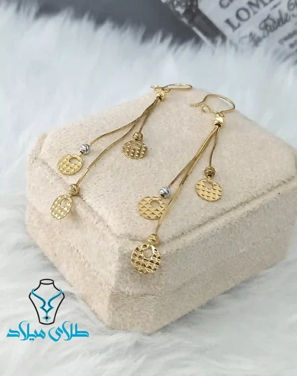 خرید آنلاین گوشواره آویز از وب سایت طلای میلاد زر