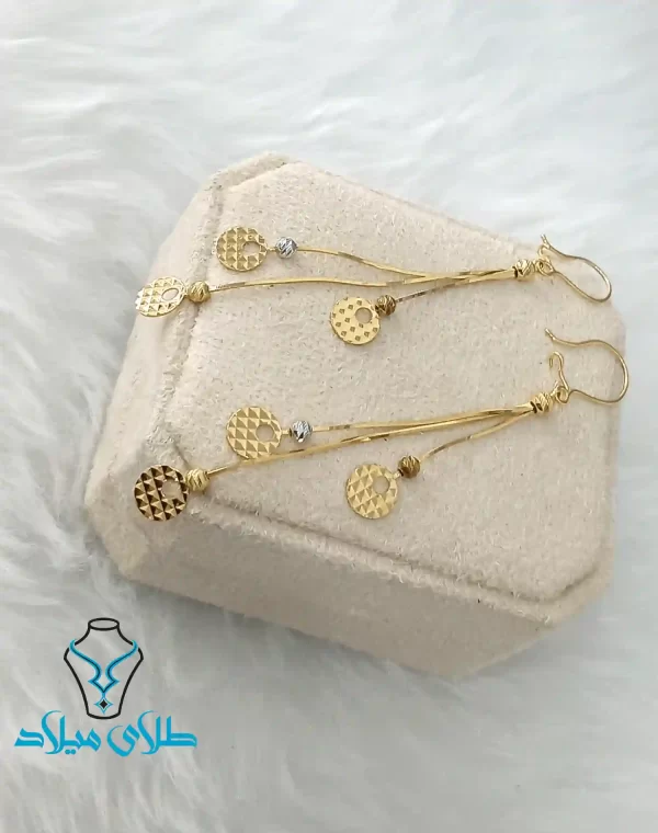 خرید آنلاین گوشواره آویز از وب سایت طلای میلاد زر