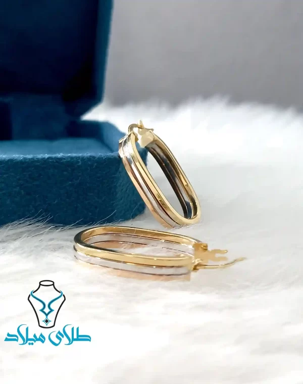 خرید آنلاین گوشواره حلقه ای از وب سایت طلای میلاد زر