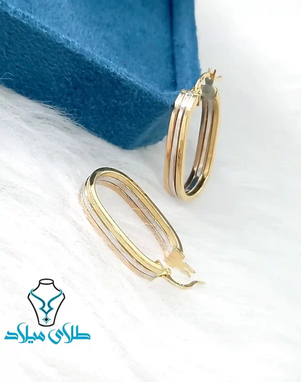 خرید آنلاین گوشواره حلقه ای از وب سایت طلای میلاد زر