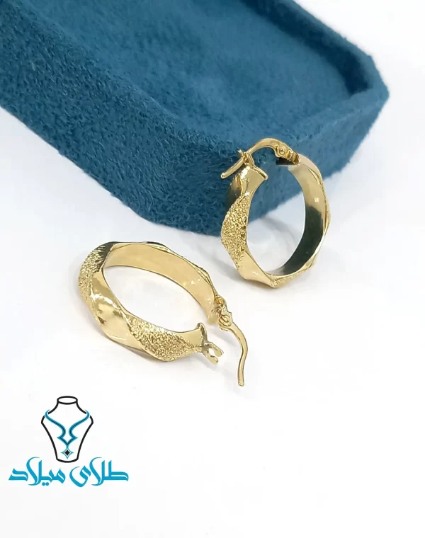 خرید گوشواره حلقه ای طلا از گالری طلای میلاد زر