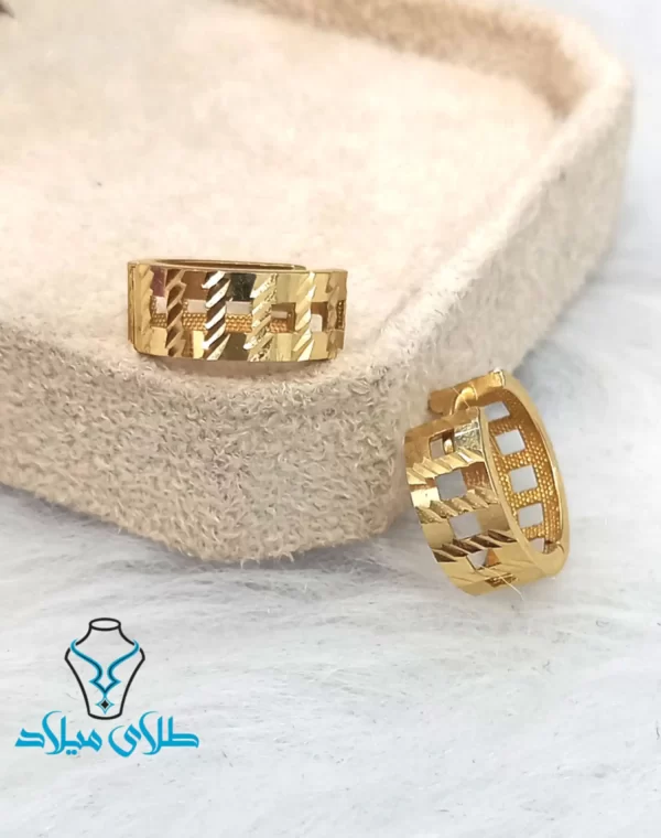 خرید گوشواره حلقه‌ ای طلا از گالری طلای میلاد زر