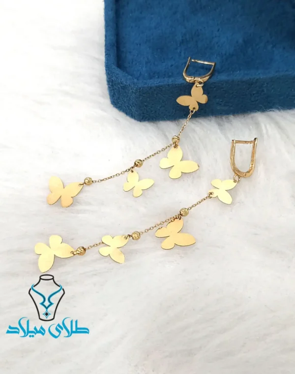 گوشواره آویز پروانه - Image 3