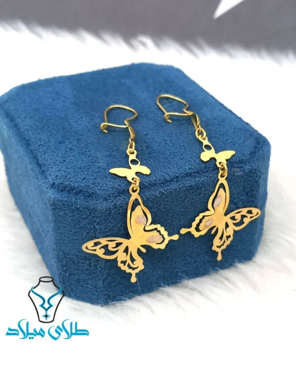 گوشواره آویز پروانه - Image 2