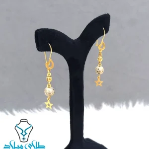 گوشواره آویز مهره ای